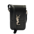 Saint Laurent Cross Body Victoire Crossbody in Black, Leather — Front View