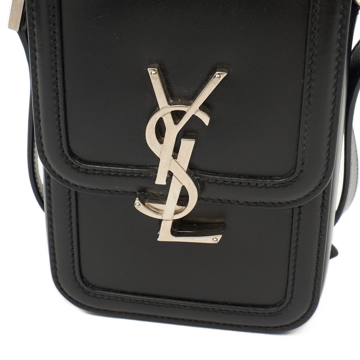 Saint Laurent Cross Body Victoire Crossbody in Black, Leather — Side View