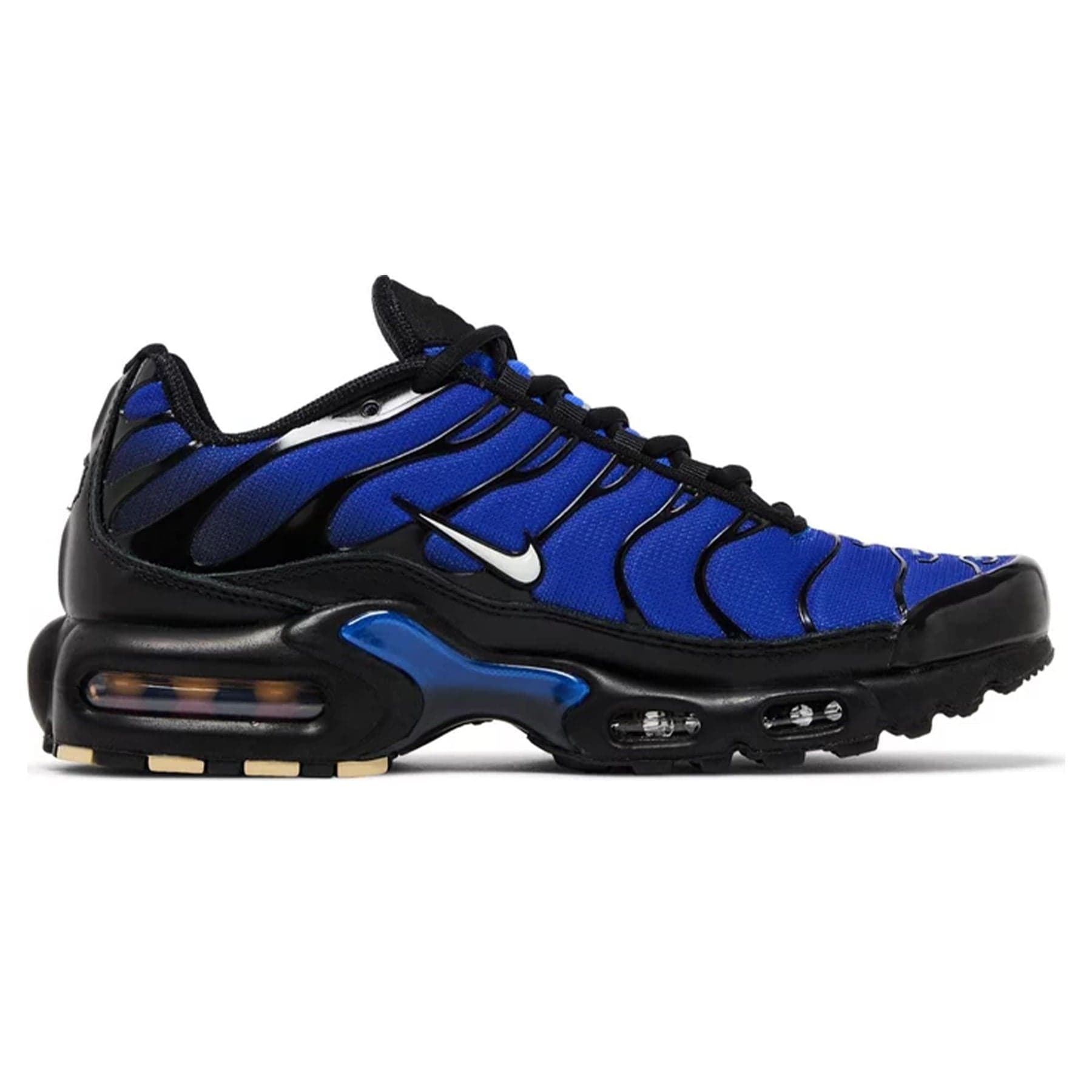 Nike Air Max Plus Premium 'Black Racer Blue' — UK 3 | EU 35.5 | US 3.5 — Side View