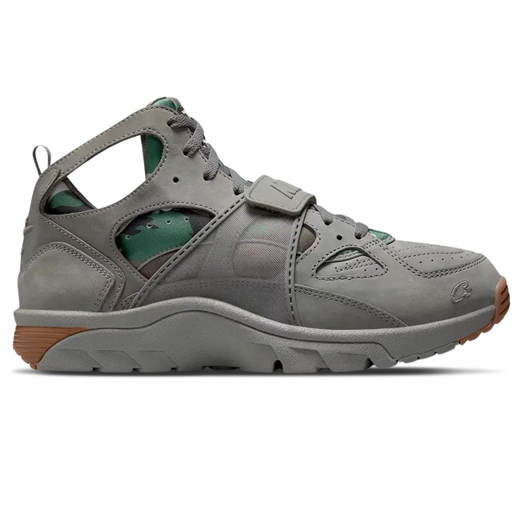 Corteiz x Nike Air Trainer Huarache 'Flat Pewter' — UK 3 | EU 35.5 | US 3.5 — Side View