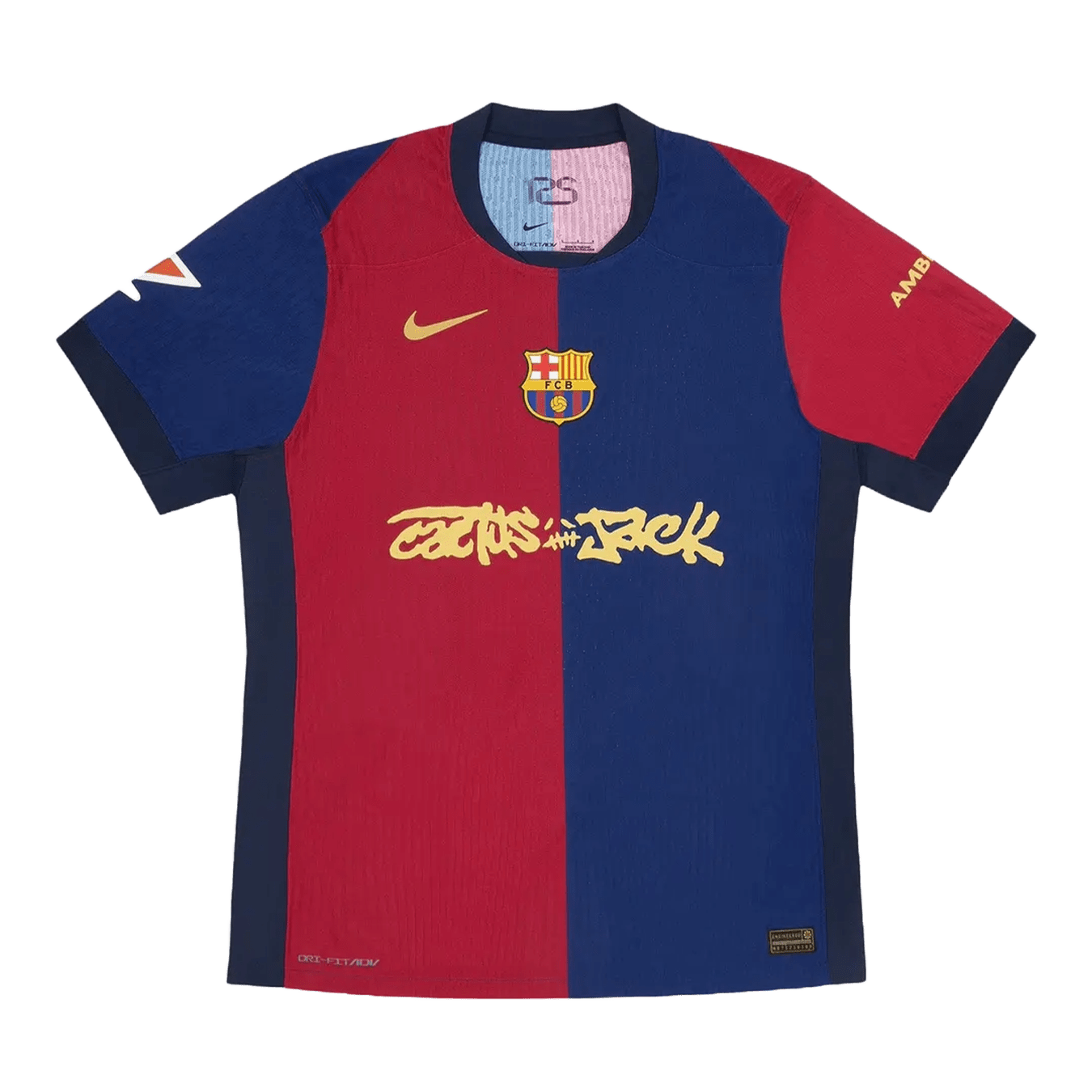 Nike FC Barcelona x Cactus Jack 2024/25 Match Home Jersey 'Red/Blue' — XXS — Front View