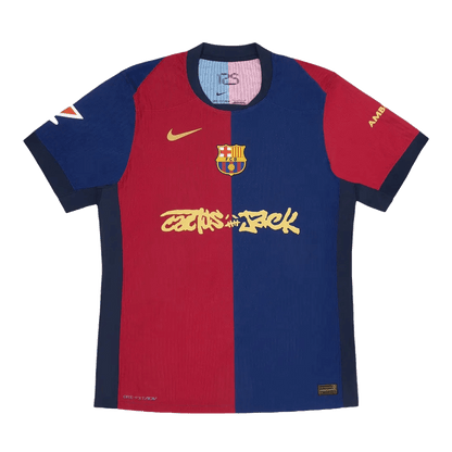 Nike FC Barcelona x Cactus Jack 2024/25 Match Home Jersey 'Red/Blue' — XXS — Front View