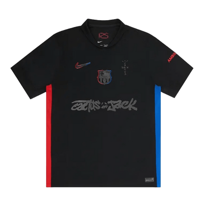 Nike FC Barcelona x Cactus Jack 2024/25 Match Away Jersey 'Black' — XXS — Front View
