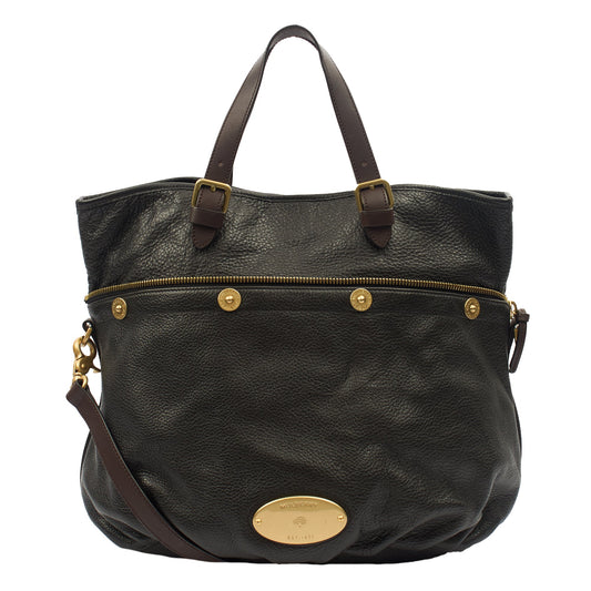 Mulberry Shoulder Bag Mitzy Tote in Black, Leather — Front View