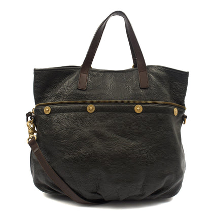 Mulberry Shoulder Bag Mitzy Tote in Black, Leather — Back View