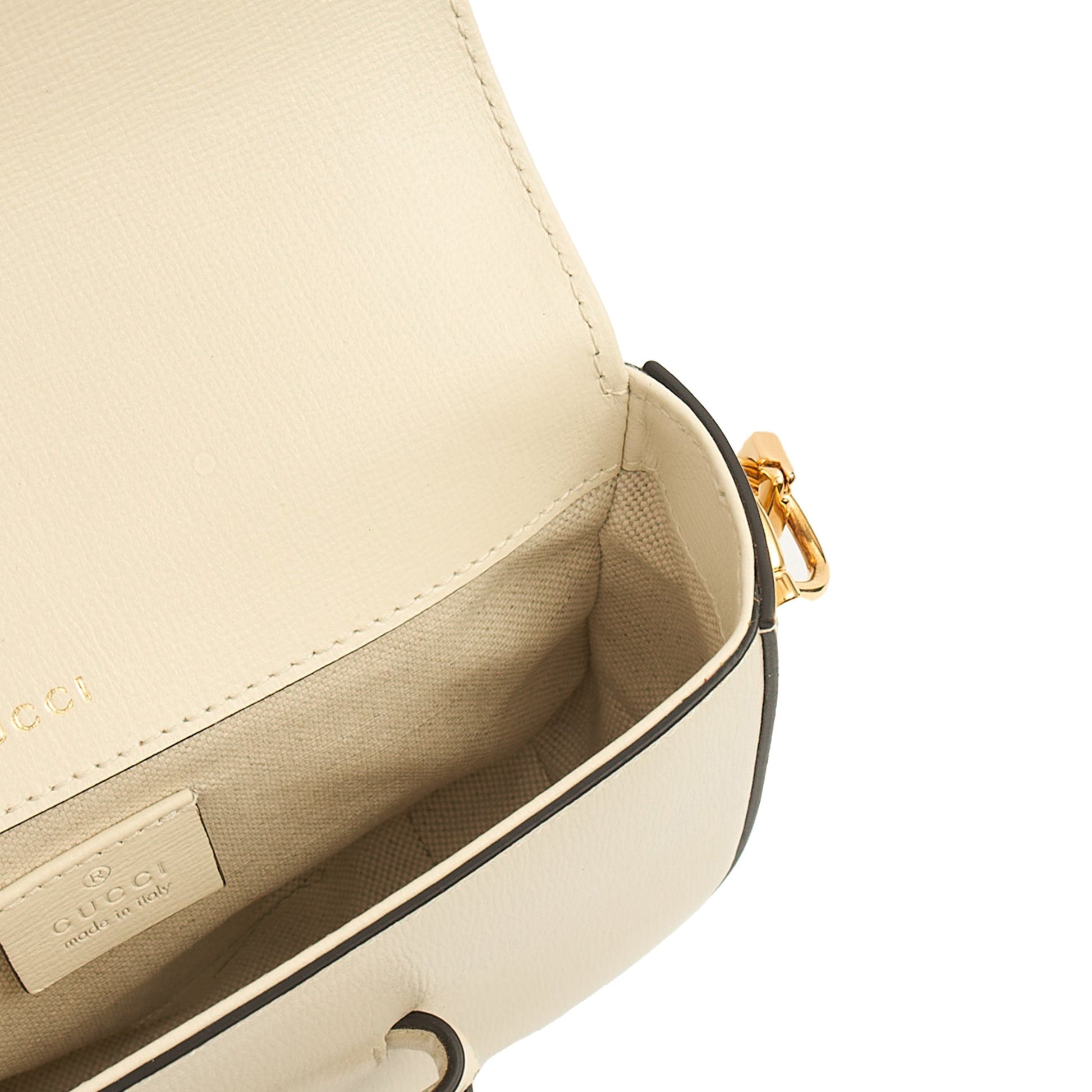 Gucci Shoulder Bag 1955 Horsebit Shoulder Bag in White, Leather — Alternate View 14