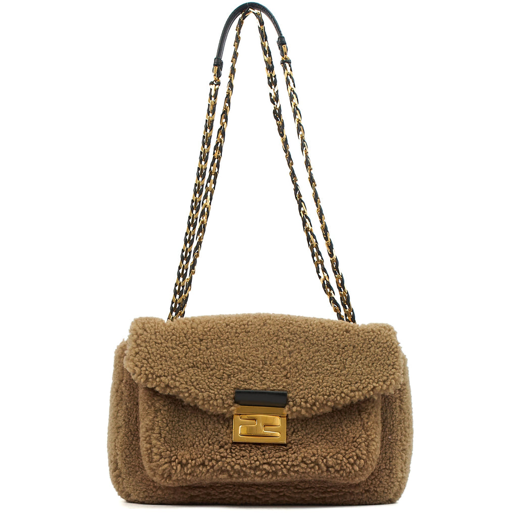 Fendi Cross Body Baguette in Neutral, Other — Detail View