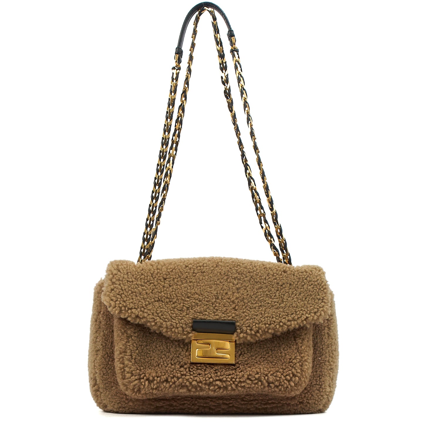 Fendi Cross Body Baguette in Neutral, Other — Detail View
