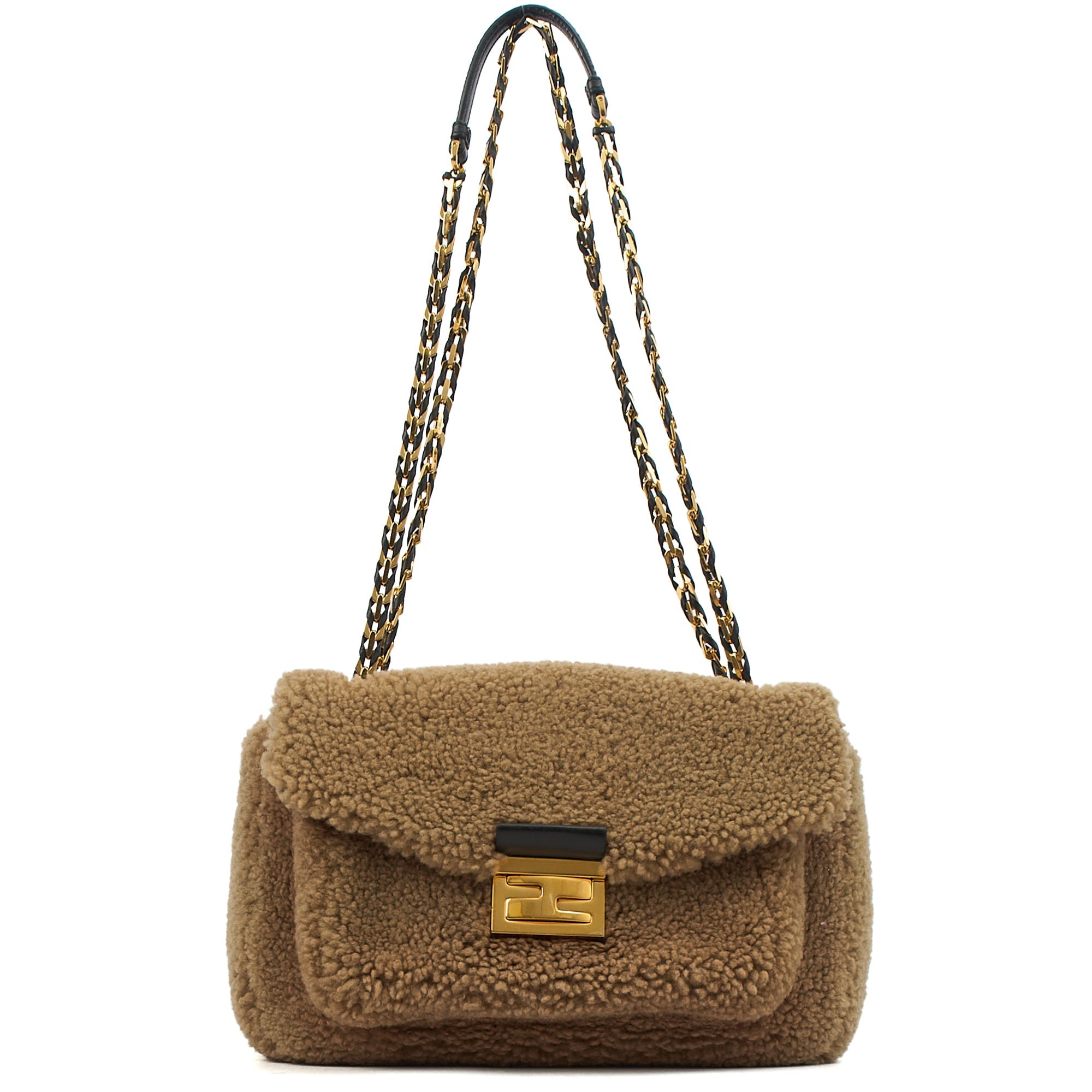 Fendi Cross Body Baguette in Neutral, Other — Detail View