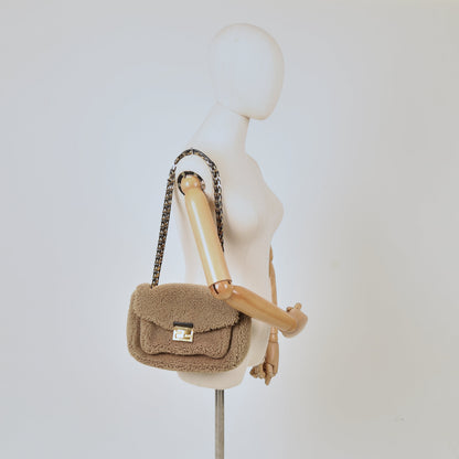 Fendi Cross Body Baguette in Neutral, Other — Lifestyle View