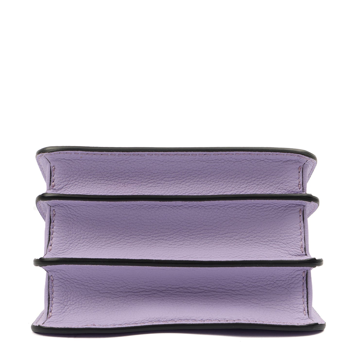 Versace Cross Body Shoulder Bag in Purple, Leather — Detail View