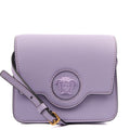 Versace Cross Body Shoulder Bag in Purple, Leather — Front View