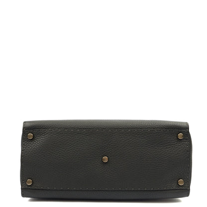 Fendi Tote Selleria Peekaboo in Grey, Leather — Top View