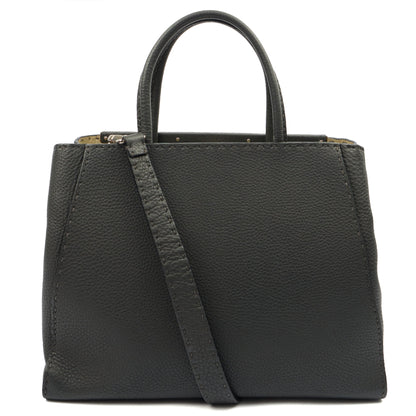 Fendi Tote Selleria Peekaboo in Grey, Leather — Alternate View 9