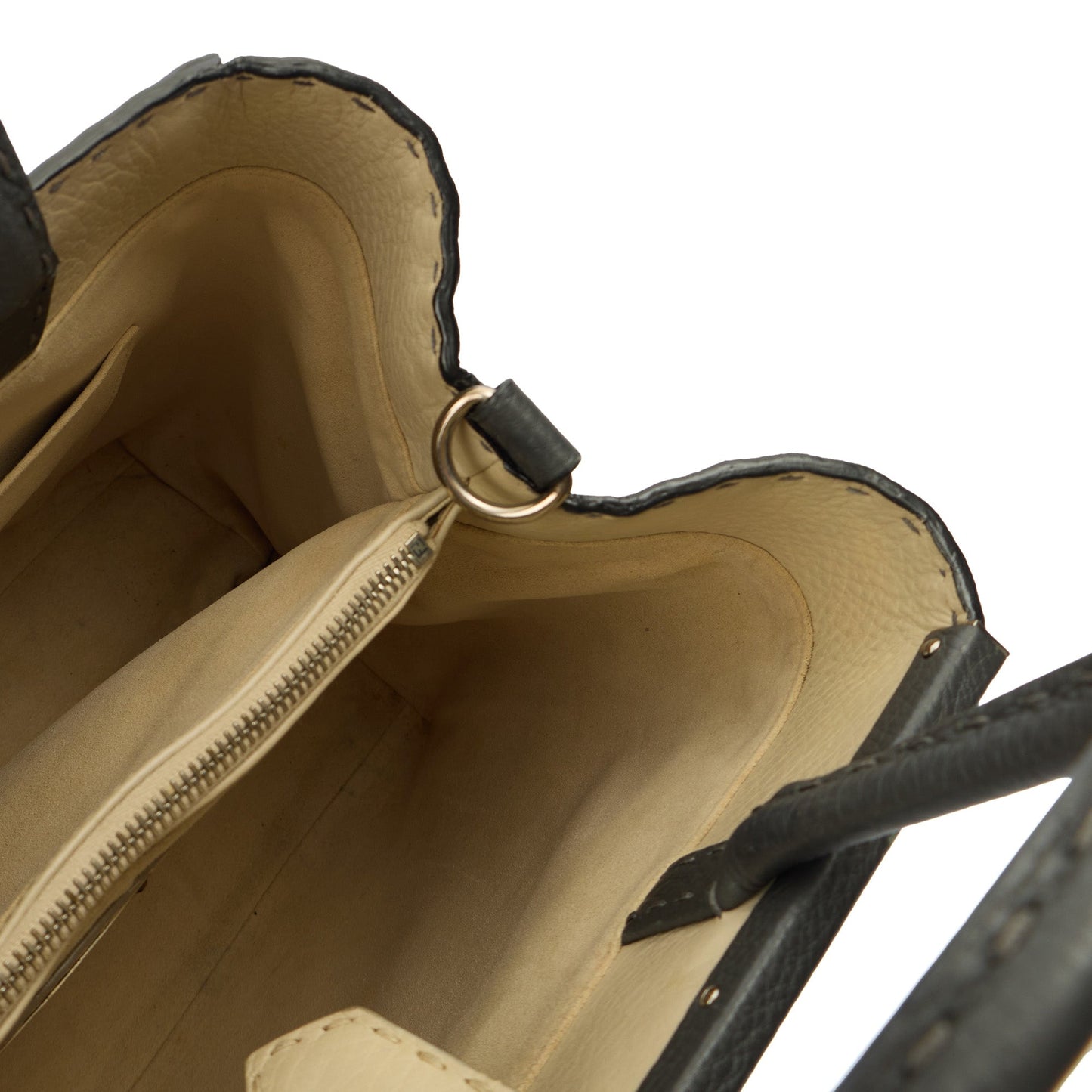 Fendi Tote Selleria Peekaboo in Grey, Leather — Alternate View 17