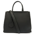 Fendi Tote Selleria Peekaboo in Grey, Leather — Front View