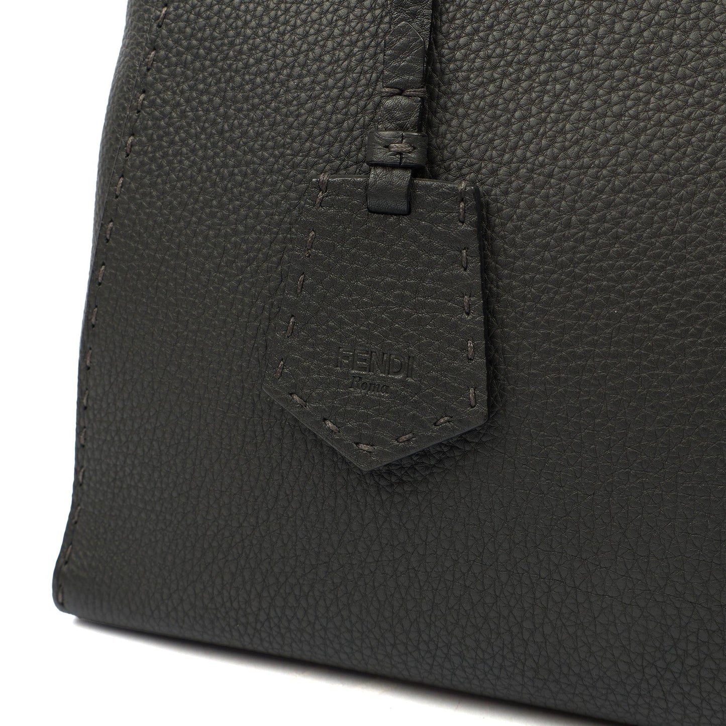 Fendi Tote Selleria Peekaboo in Grey, Leather — Lifestyle View