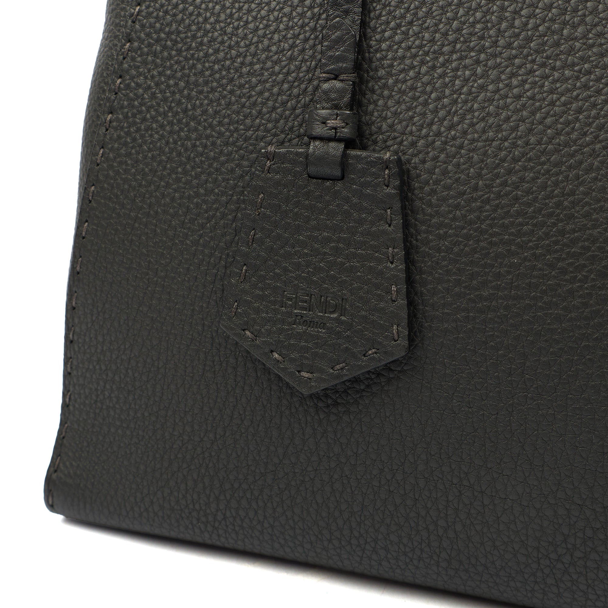 Fendi Tote Selleria Peekaboo in Grey, Leather — Alternate View 12