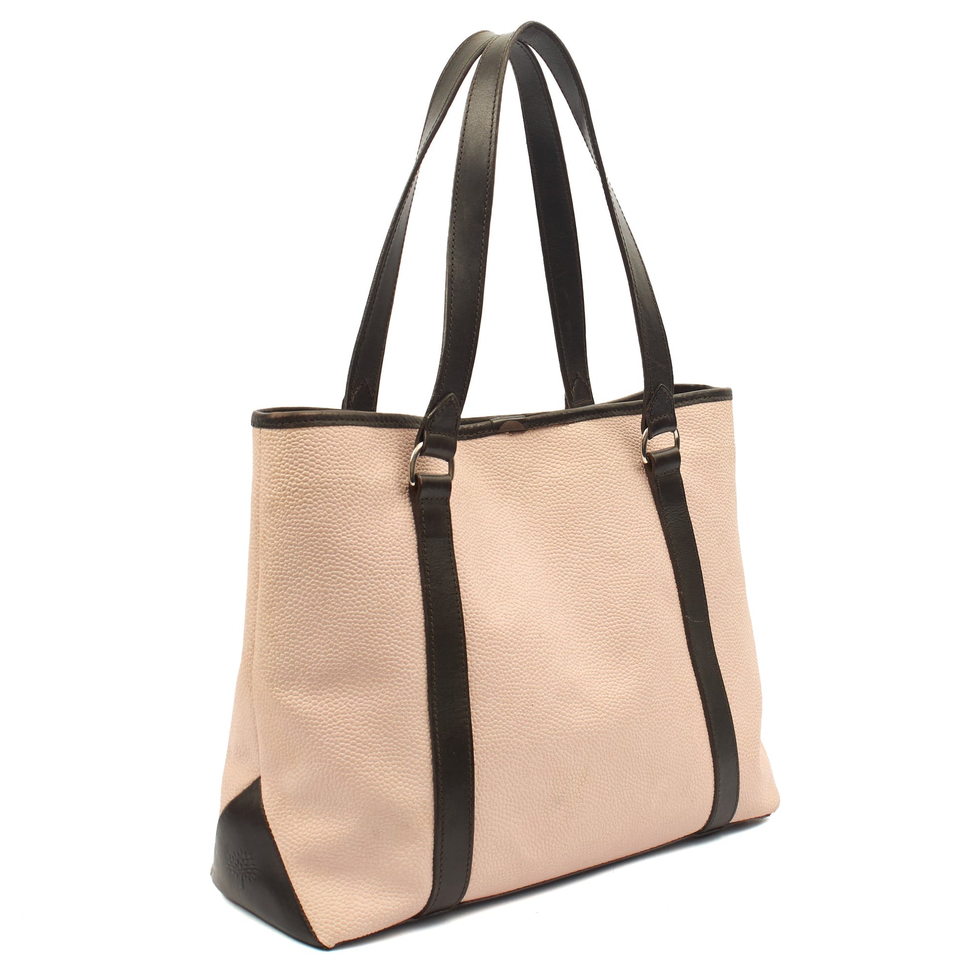 Mulberry Tote Vintage Tote  in Pink, Scotchgrain — Side View