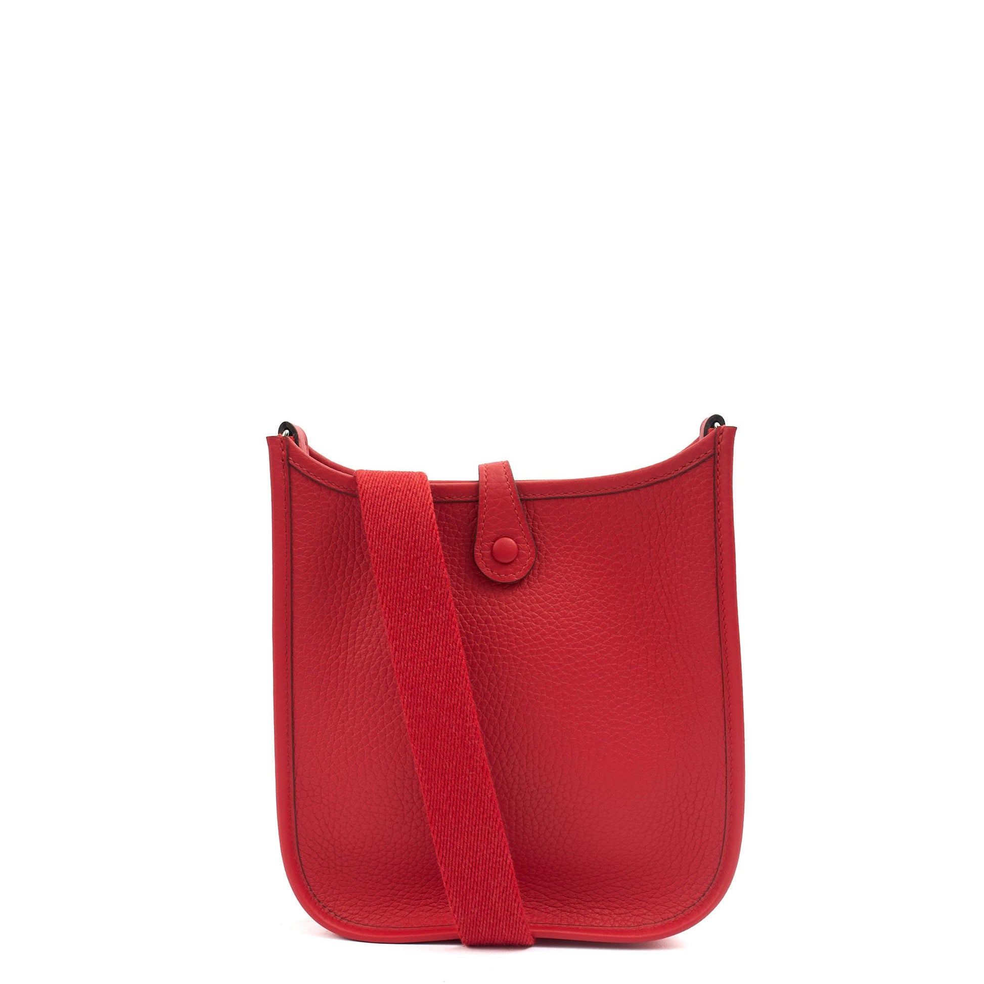 Hermes Cross Body Evelyne 16 in Rouge Radieux, Clemence Leather — Alternate View 12