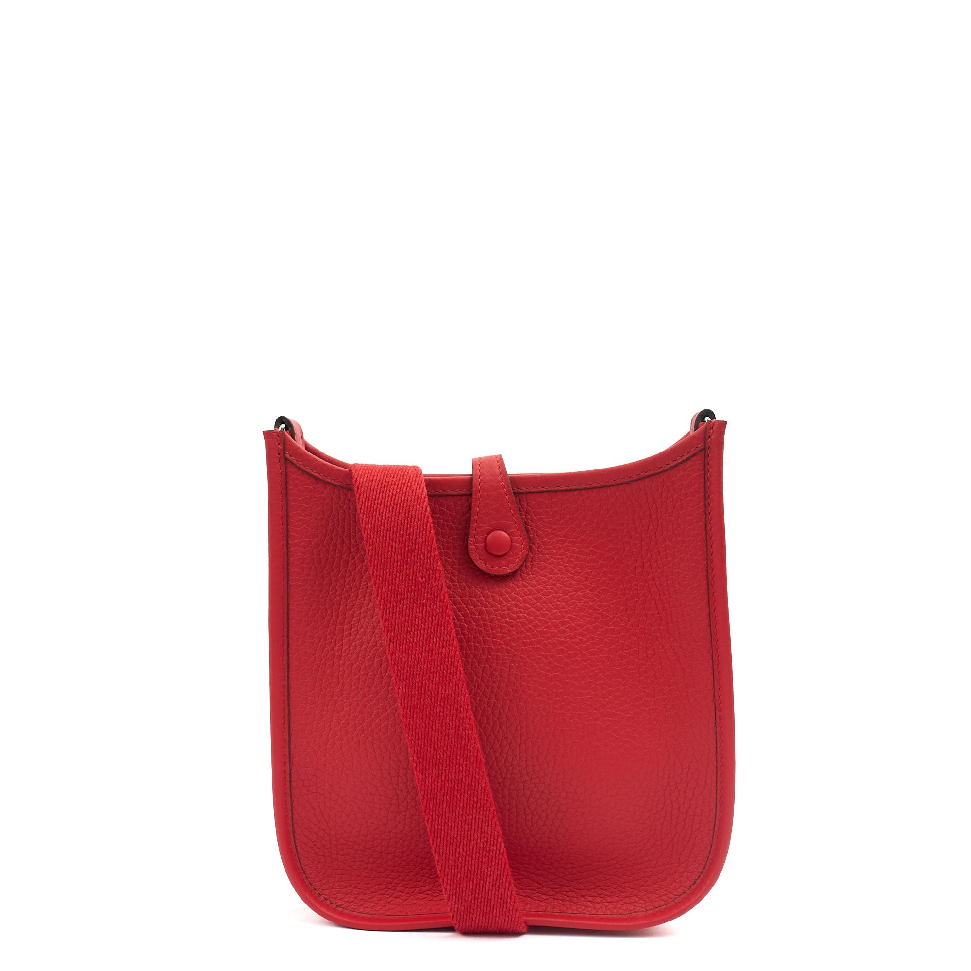 Hermes Cross Body Evelyne 16 in Rouge Radieux, Clemence Leather — Alternate View 12
