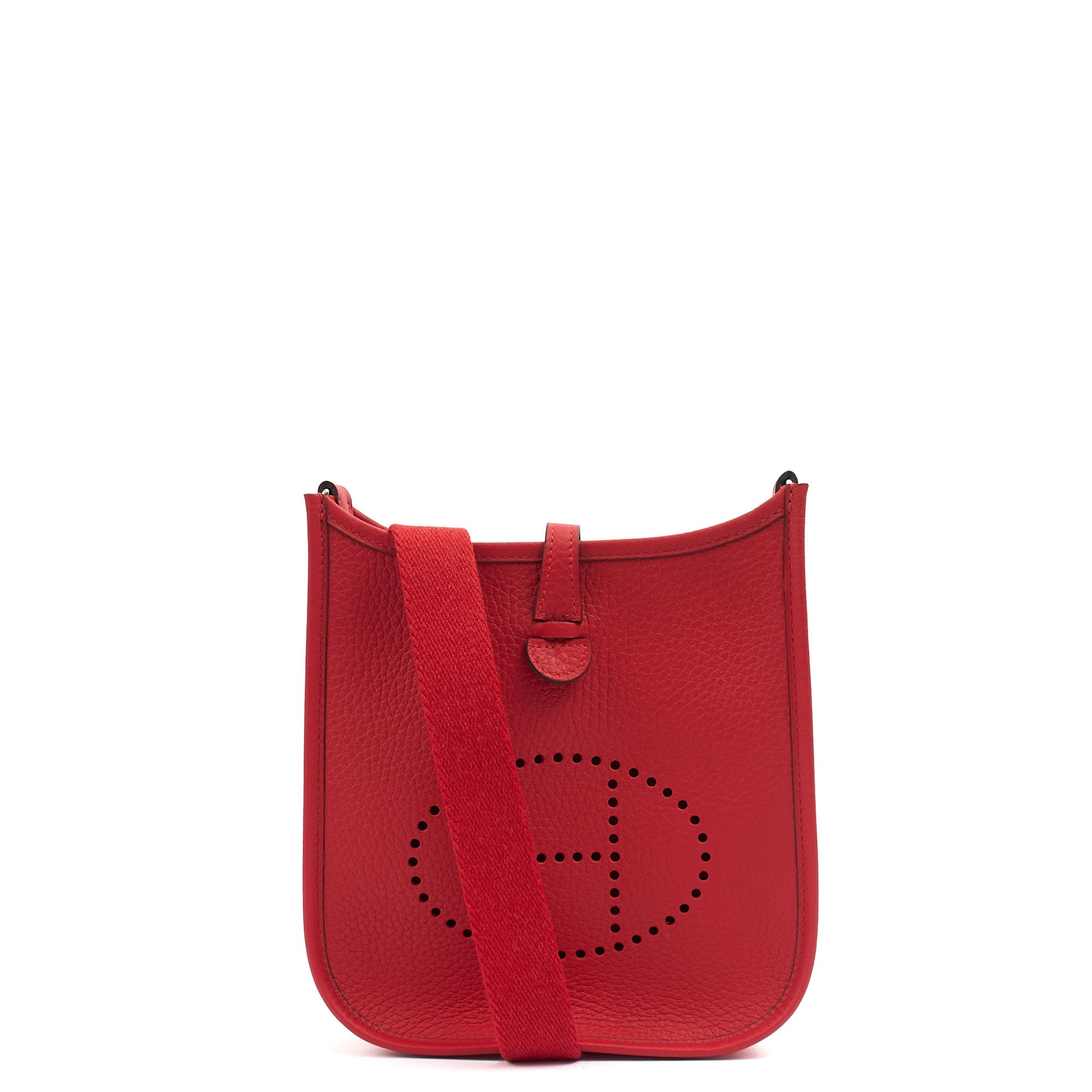 Hermes Cross Body Evelyne 16 in Rouge Radieux, Clemence Leather — Alternate View 19