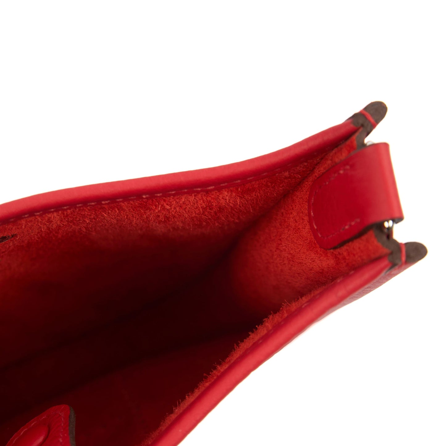 Hermes Cross Body Evelyne 16 in Rouge Radieux, Clemence Leather — Alternate View 9