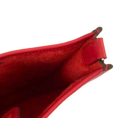 Hermes Cross Body Evelyne 16 in Rouge Radieux, Clemence Leather — Alternate View 9