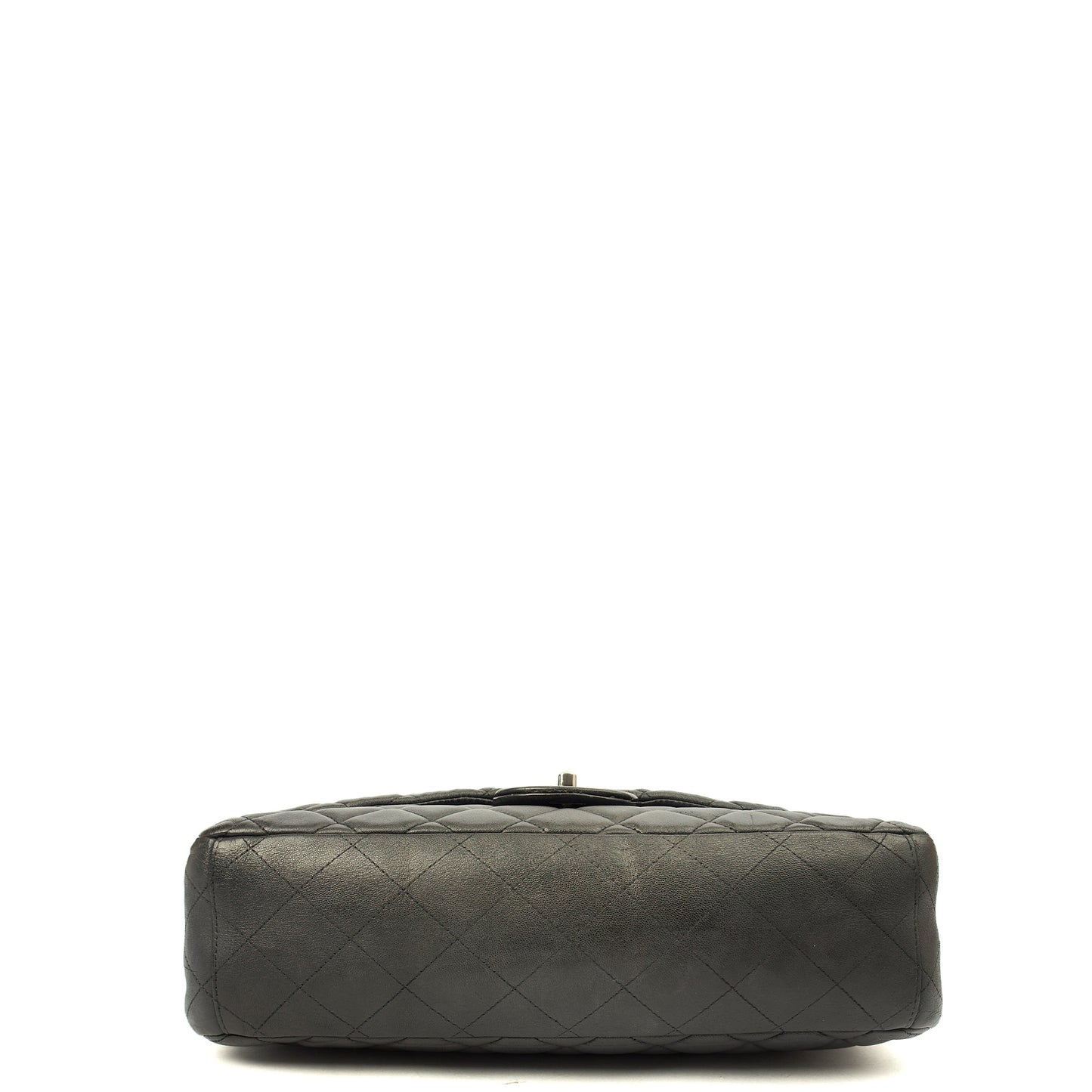 Chanel Shoulder Bag Classic Single Flap - Maxi in Black, Lambskin Leather — Top View