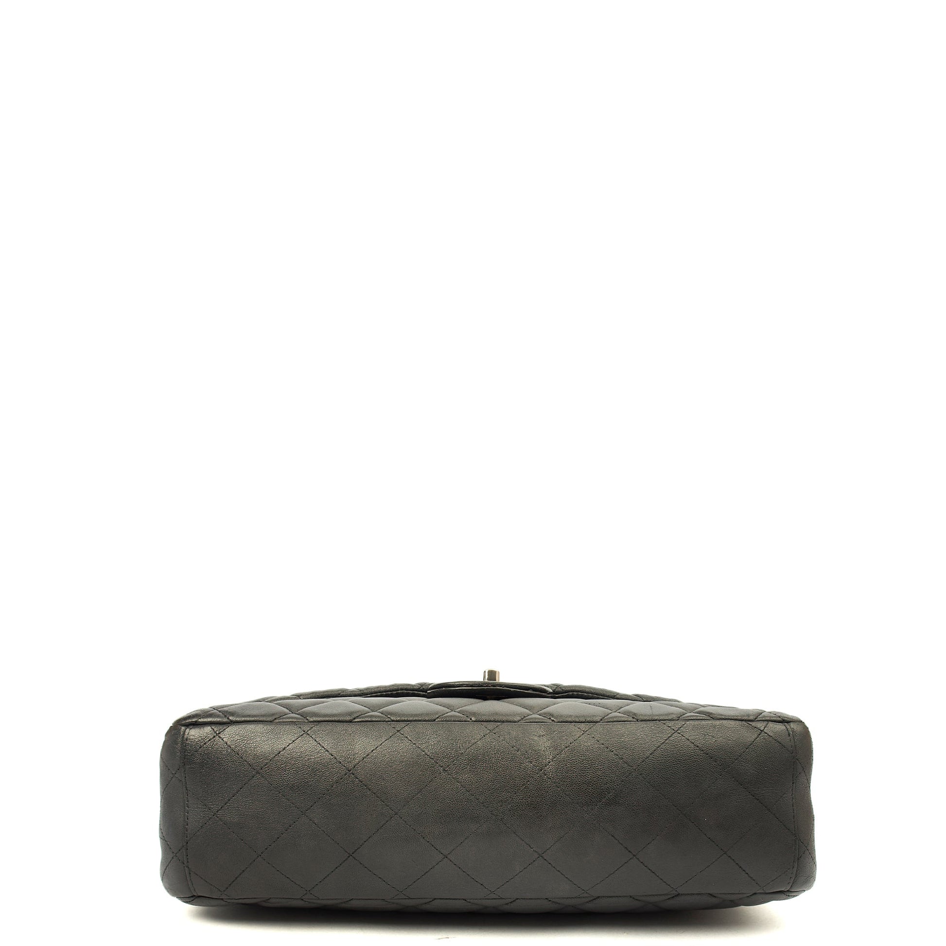 Chanel Shoulder Bag Classic Single Flap - Maxi in Black, Lambskin Leather — Top View