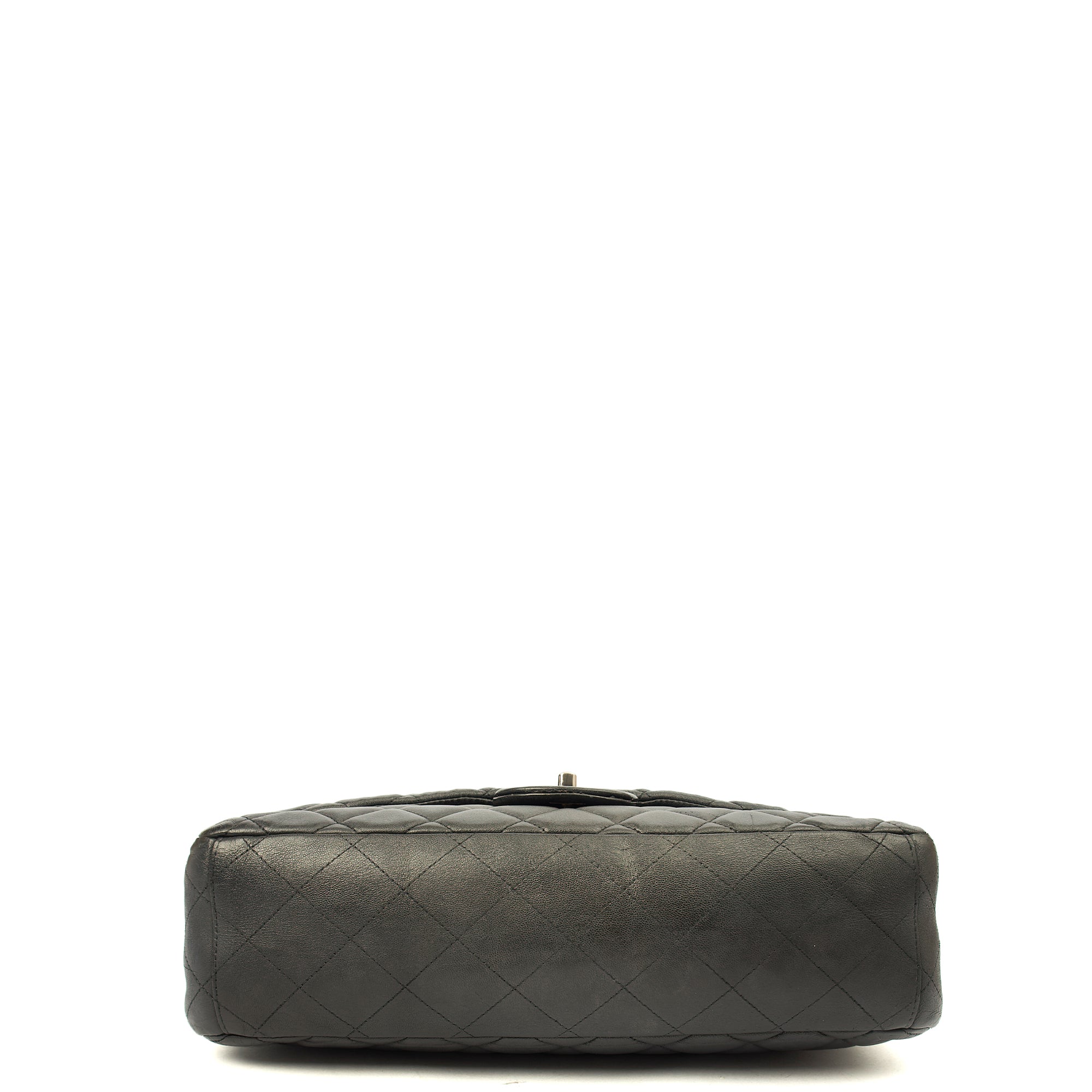 Chanel Shoulder Bag Classic Single Flap - Maxi in Black, Lambskin Leather — Top View