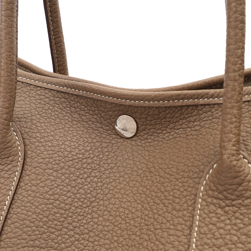 Hermes Garden Party 36 in Etoupe, Negonda Leather — Lifestyle View