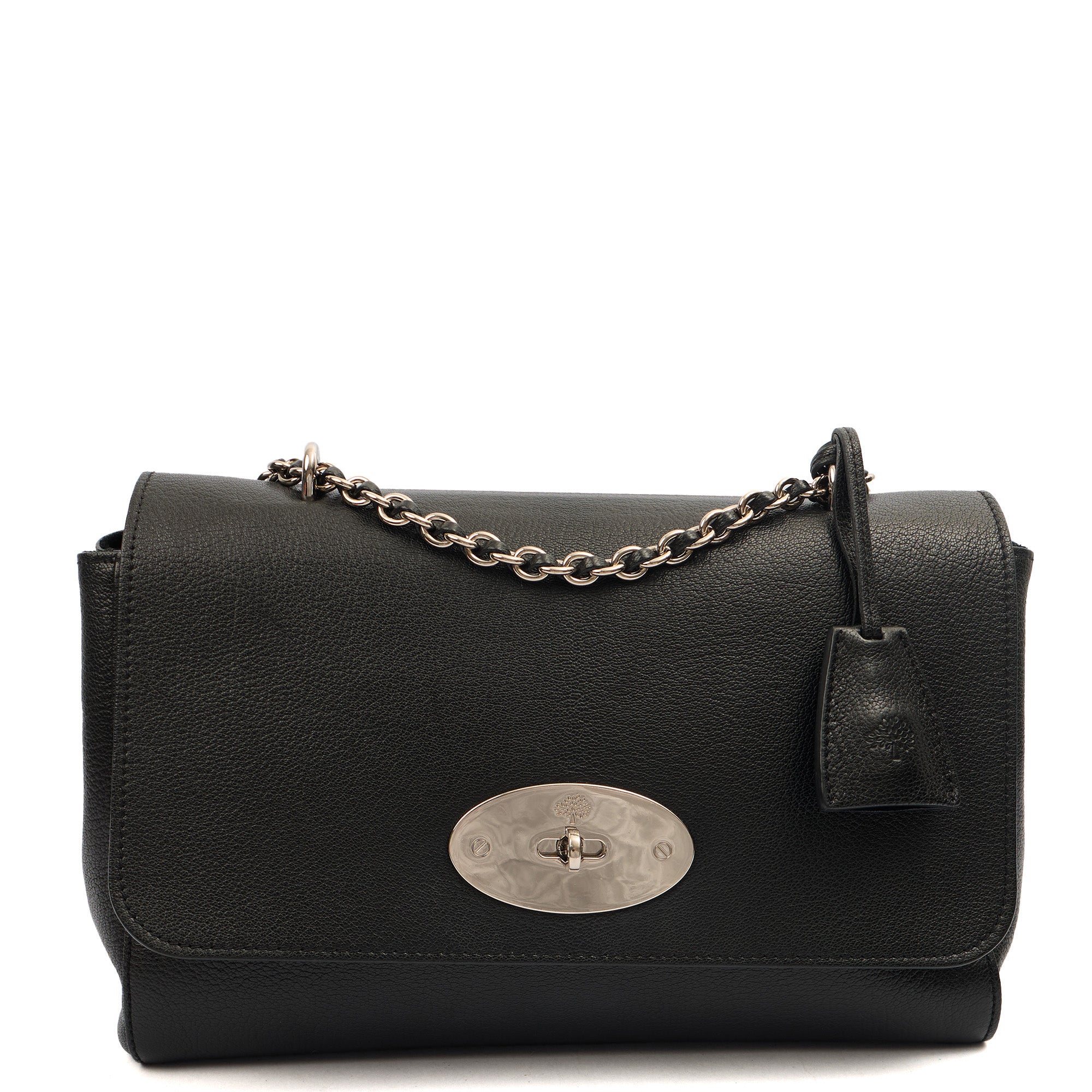 Mulberry Cross Body Lily - Large in Black, Leather — Front View