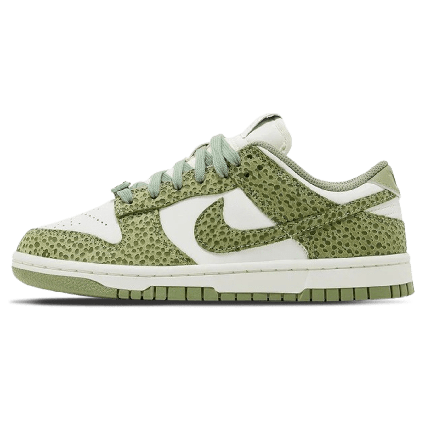 Nike Dunk Low Wmns 'Safari Print Pack - Honeydew' — UK 2.5 | EU 35.5 | US 5 — Front View