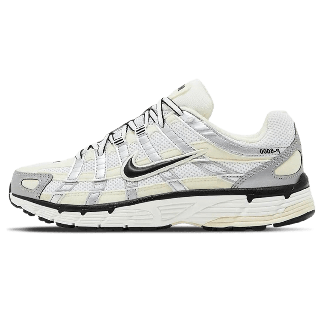 Nike P-6000 Wmns 'Coconut Milk Metallic Silver' — UK 2.5 | EU 35.5 | US 5 — Front View