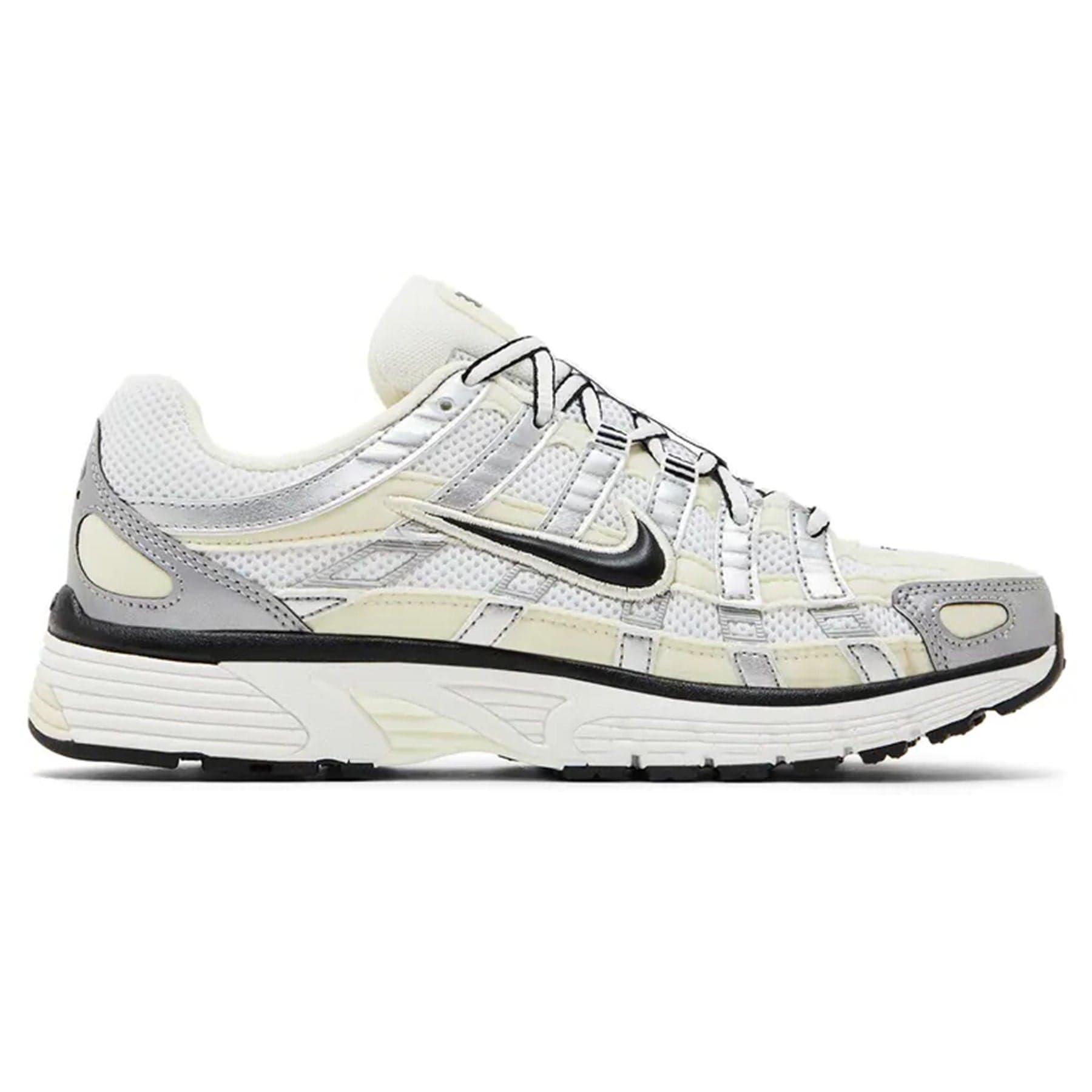 Nike P-6000 Wmns 'Coconut Milk Metallic Silver' — UK 2.5 | EU 35.5 | US 5 — Back View