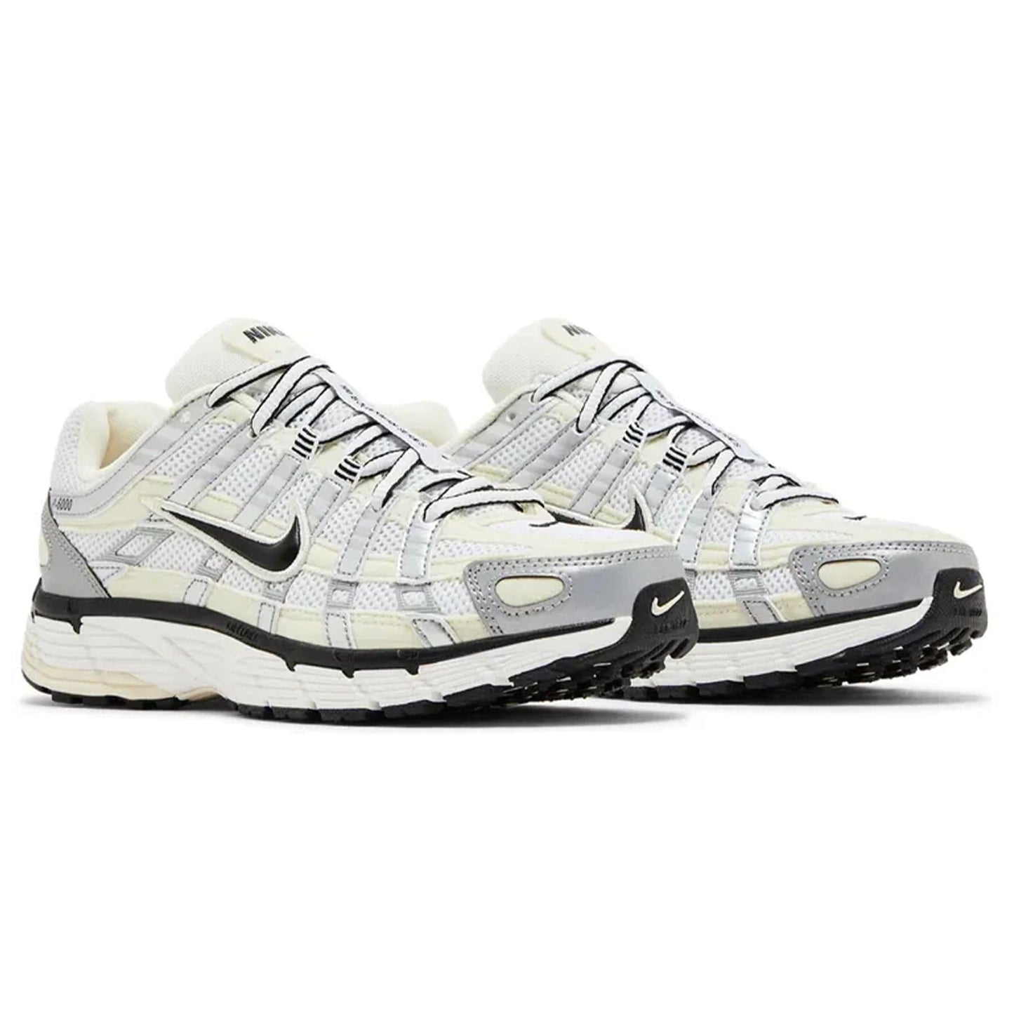 Nike P-6000 Wmns 'Coconut Milk Metallic Silver' — UK 2.5 | EU 35.5 | US 5 — Side View