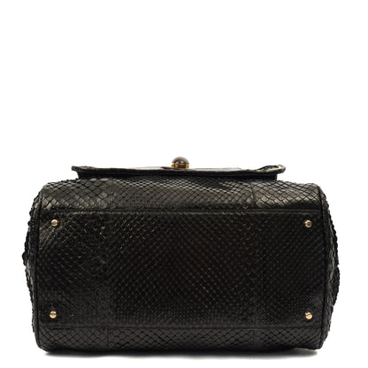 Anya Hindmarch Shoulder Bag Shoulder Bag in Black, Exotic Effect Leather — Detail View