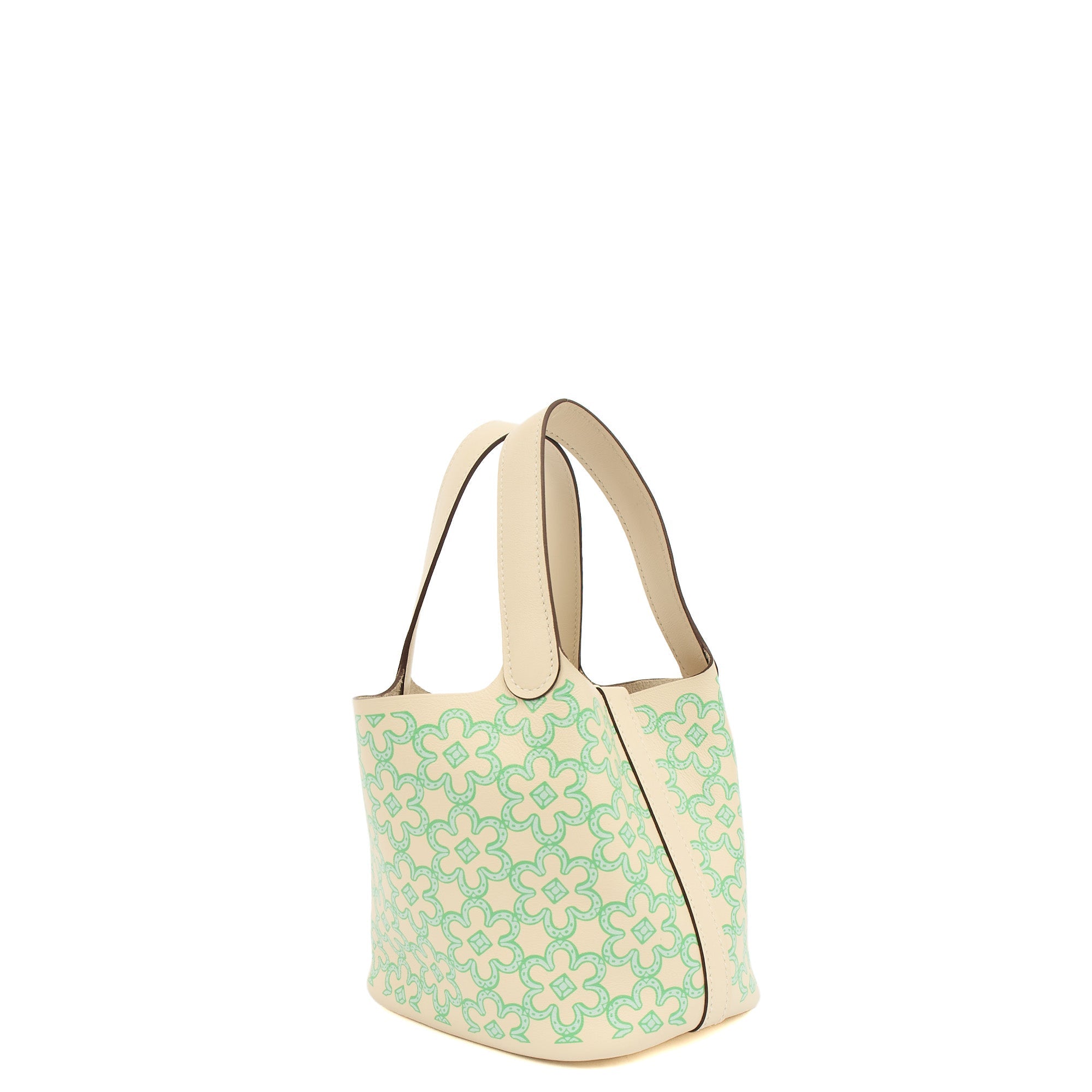 Hermes Mini Bag Picotin - Micro in Nata, Swift Leather — Side View