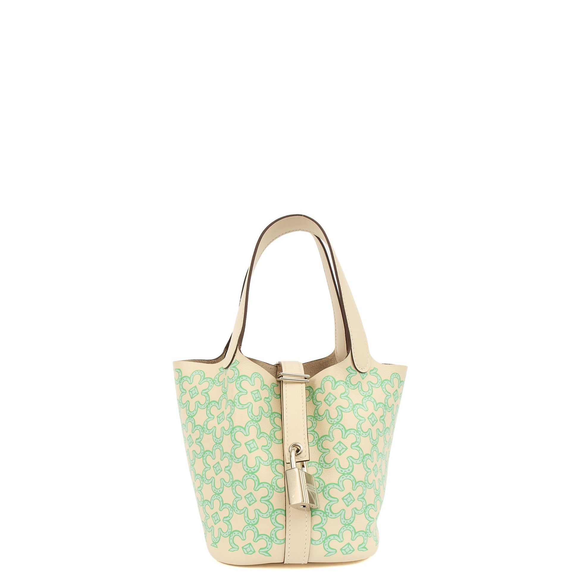 Hermes Mini Bag Picotin - Micro in Nata, Swift Leather — Front View