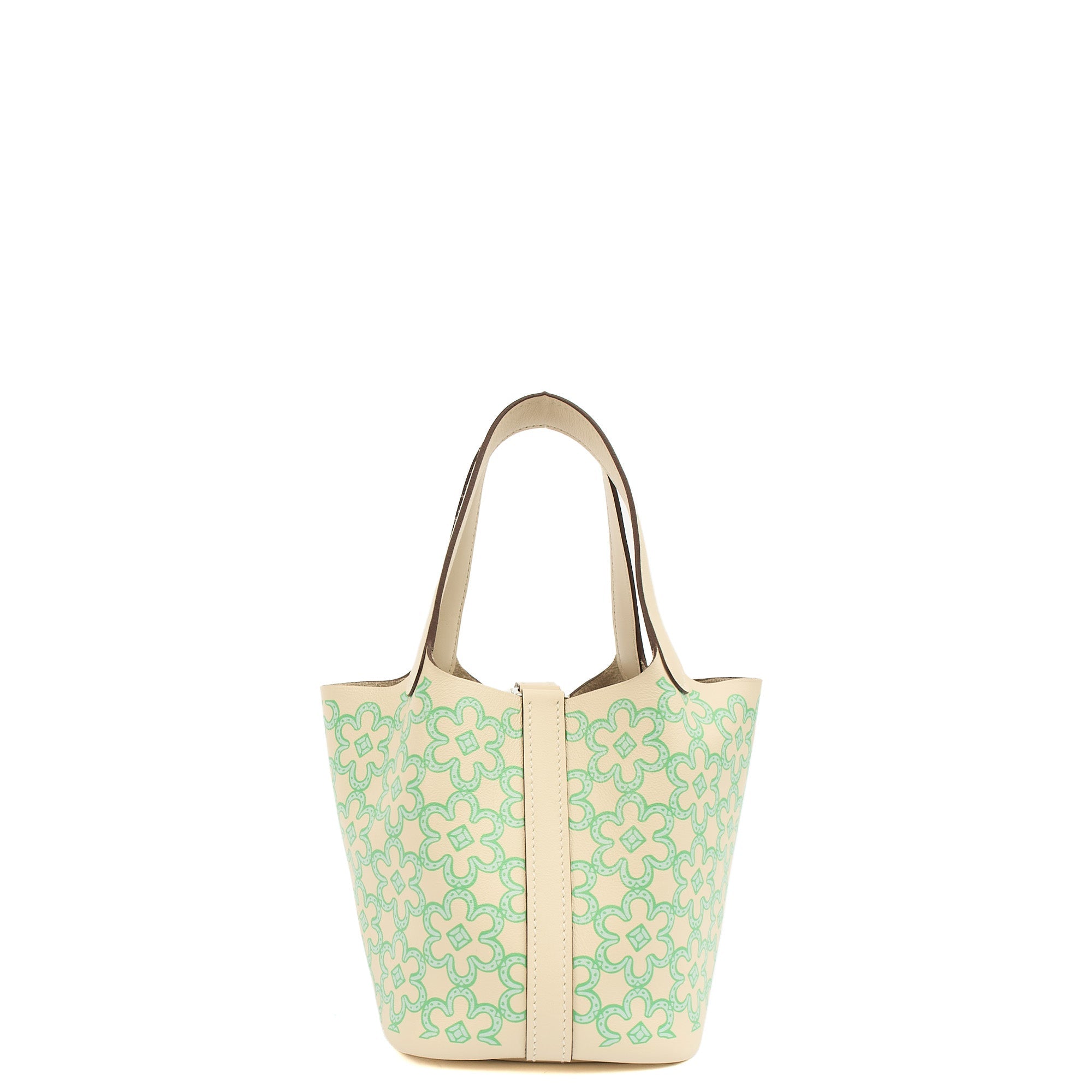 Hermes Mini Bag Picotin - Micro in Nata, Swift Leather — Back View