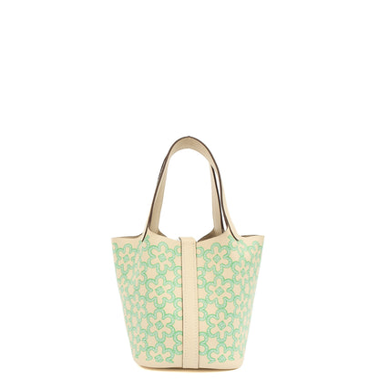 Hermes Mini Bag Picotin - Micro in Nata, Swift Leather — Back View