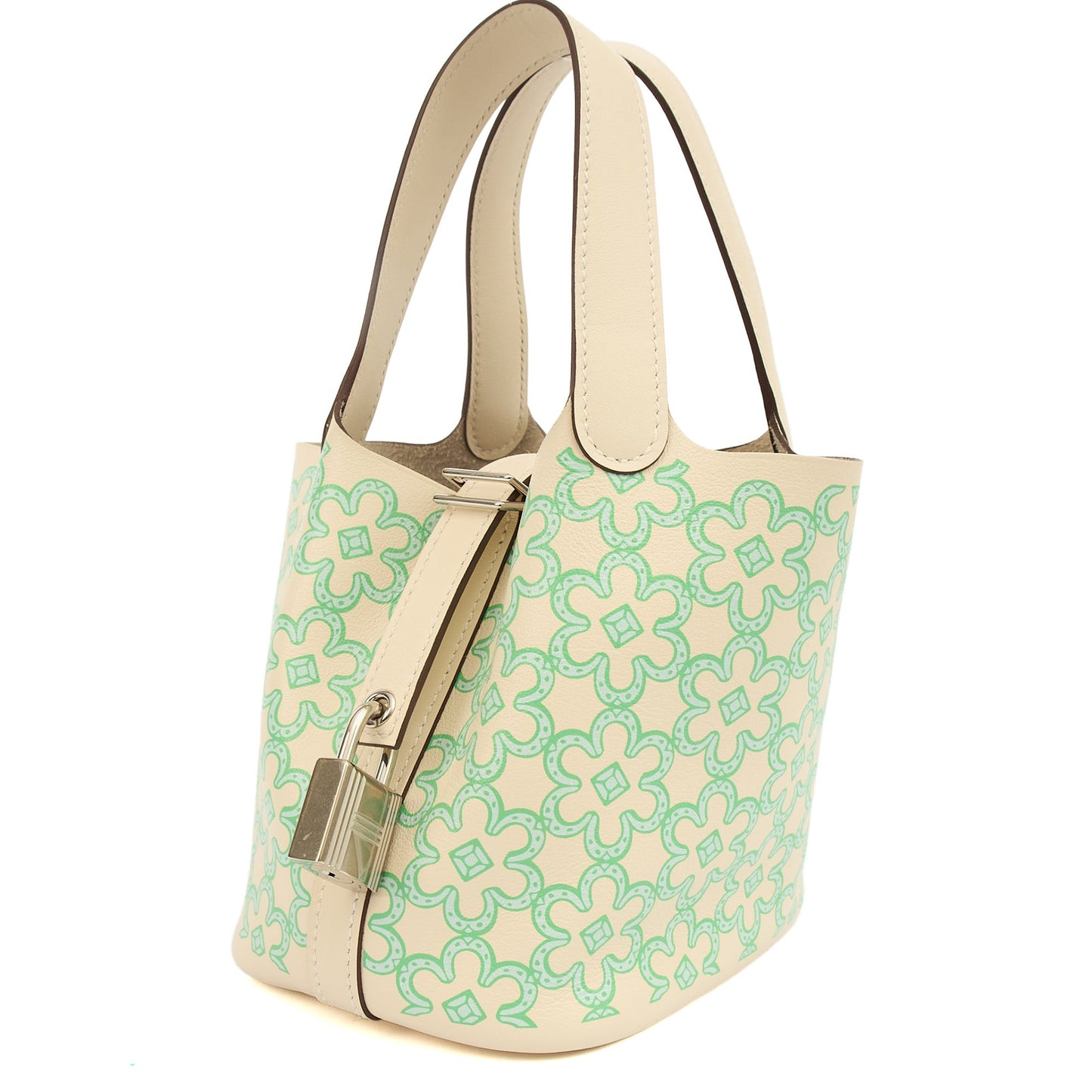 Hermes Mini Bag Picotin - Micro in Nata, Swift Leather — Detail View