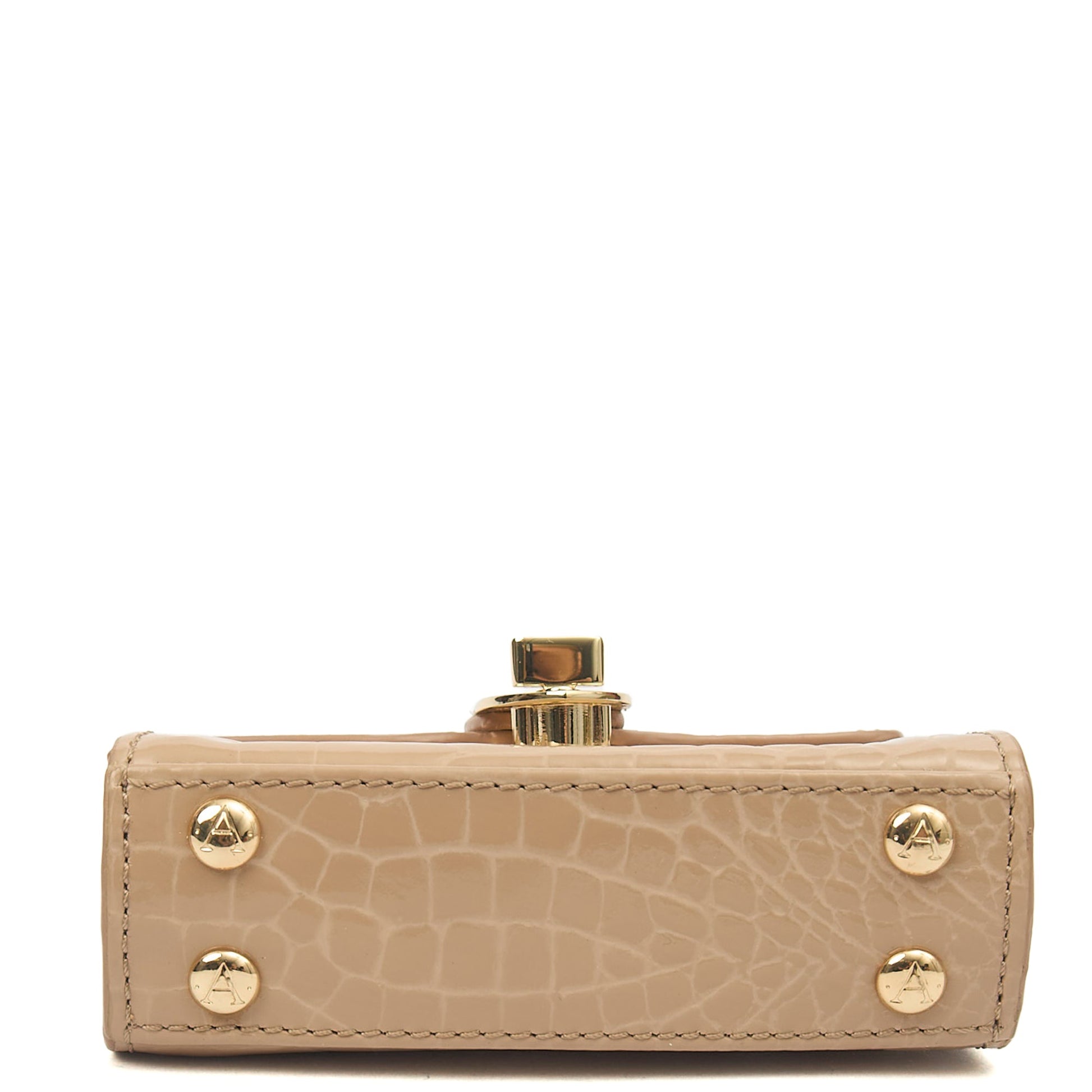 Aspinal of London Mini Bag Mayfair - Mini in Neutral, Exotic Effect Leather — Alternate View 11