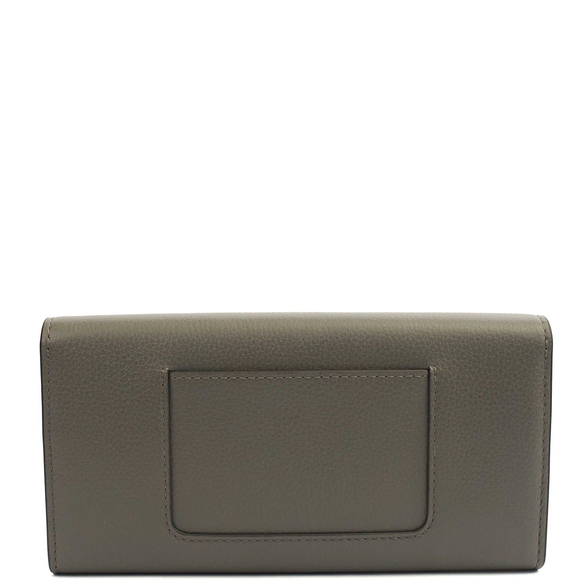 Mulberry Wallet Darley Wallet in Grey, Calfskin Leather — Back View