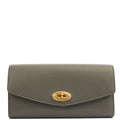 Mulberry Wallet Darley Wallet in Grey, Calfskin Leather — Front View