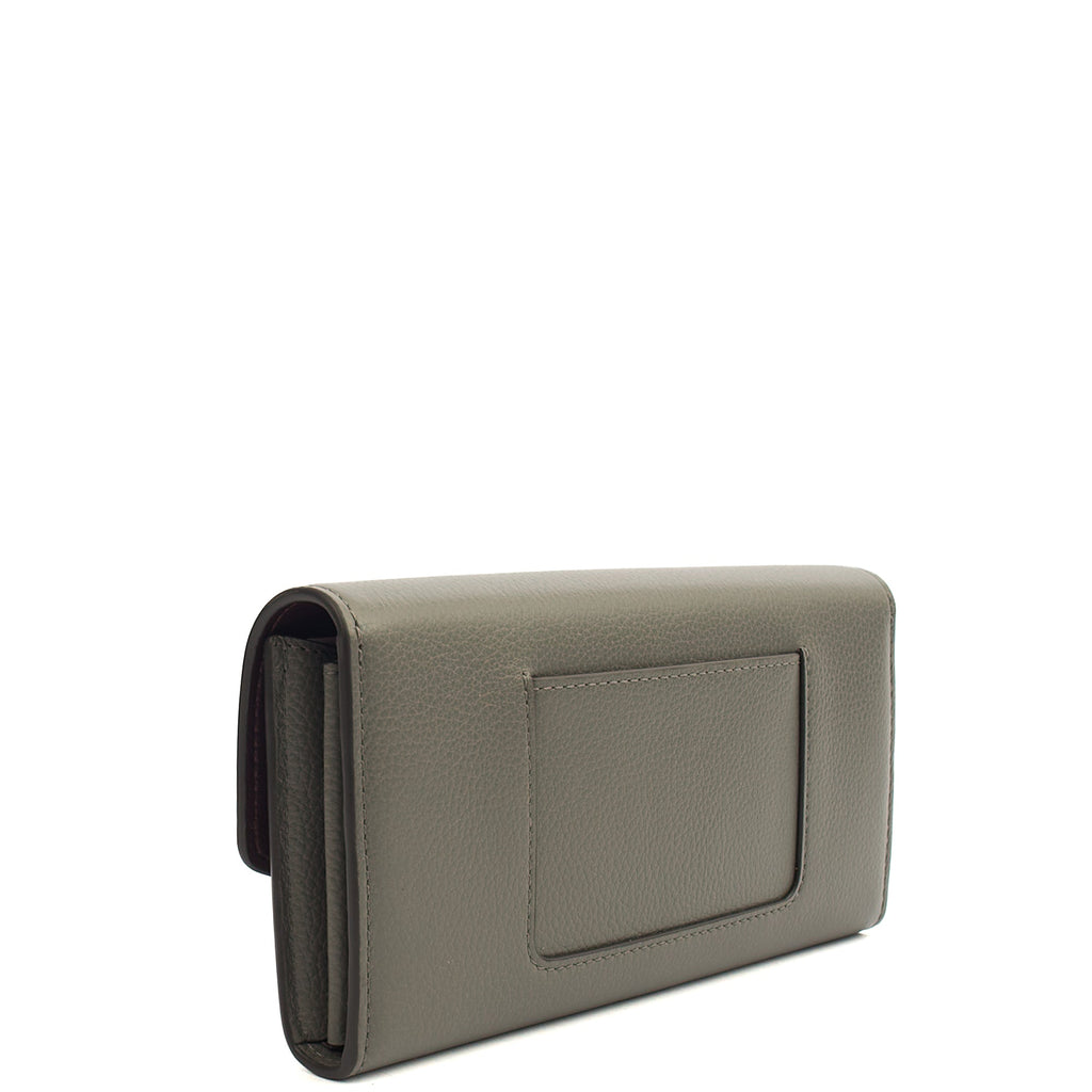 Mulberry Wallet Darley Wallet in Grey, Calfskin Leather — Side View