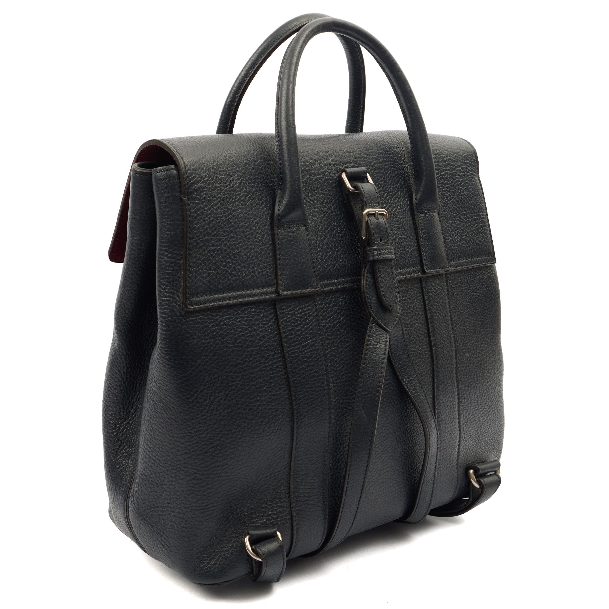 Mulberry Backpack Bayswater Backpack in Navy, Calfskin Leather — Side View
