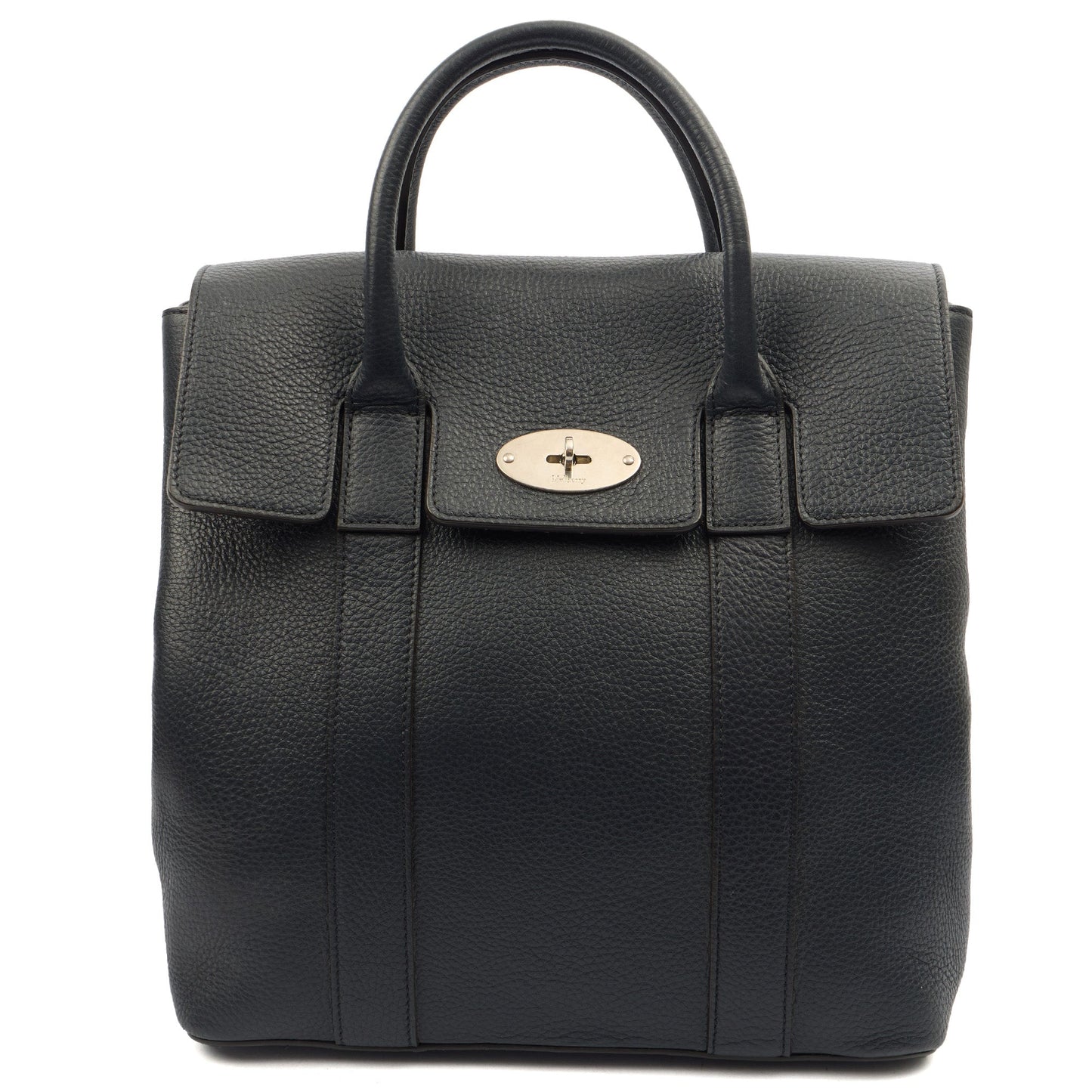 Mulberry Backpack Bayswater Backpack in Navy, Calfskin Leather — Front View
