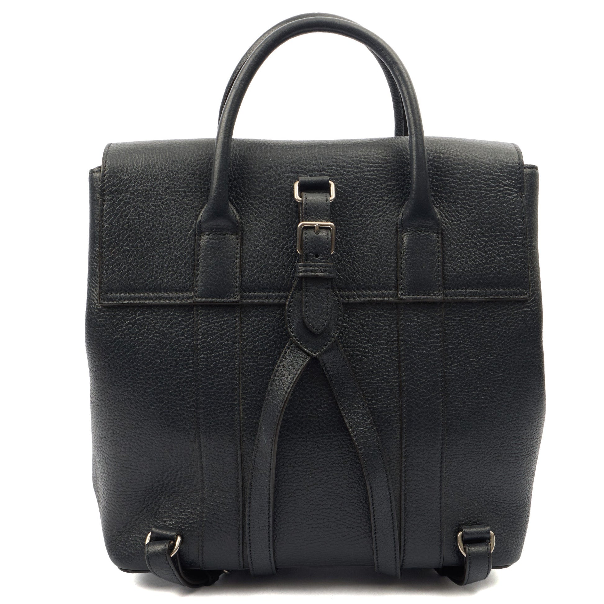 Mulberry Backpack Bayswater Backpack in Navy, Calfskin Leather — Back View